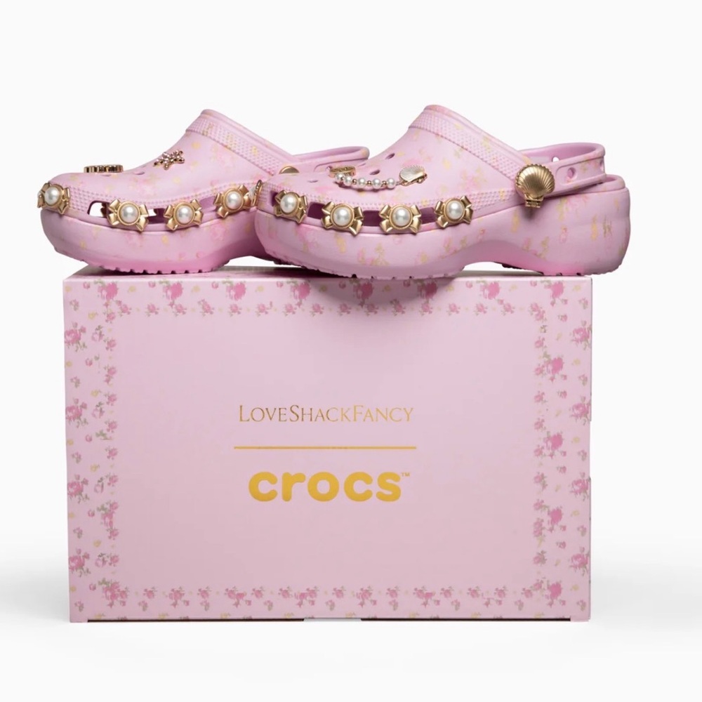 LoveShackFancy X Crocs Classic Platform Clog Size 9